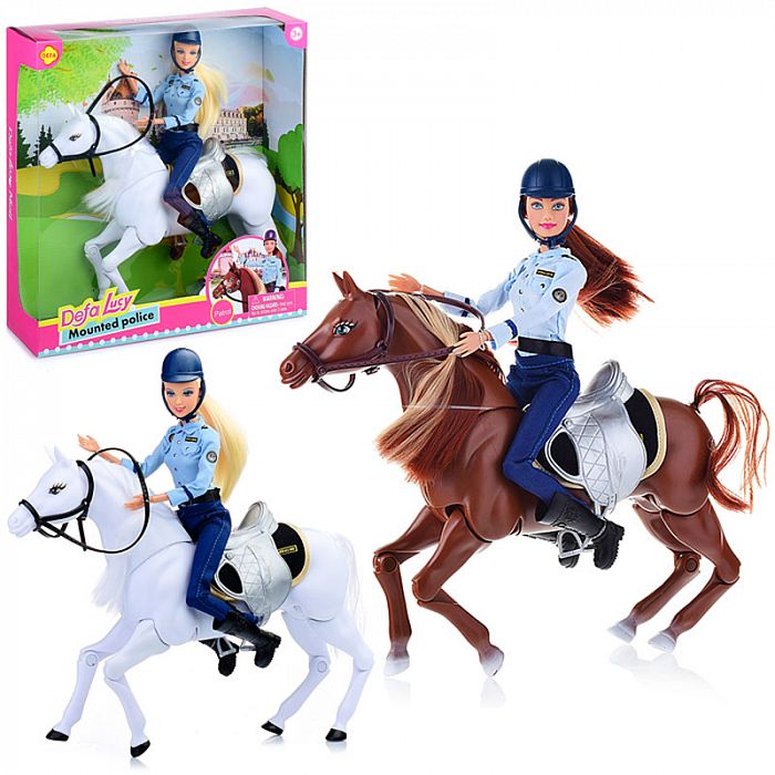 8420 цветн Кукла с лошадью, в ассортименте