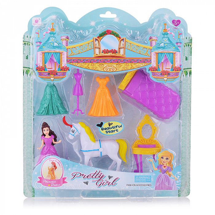 SS013D цветн Кукла "Сказочная принцесса" с аксессуарами